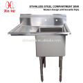 1 One Bowl Commercial Stainless Steel Compartment Sink with Single Drainboard